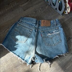 Levi's Distressed Blue Jean Shorts